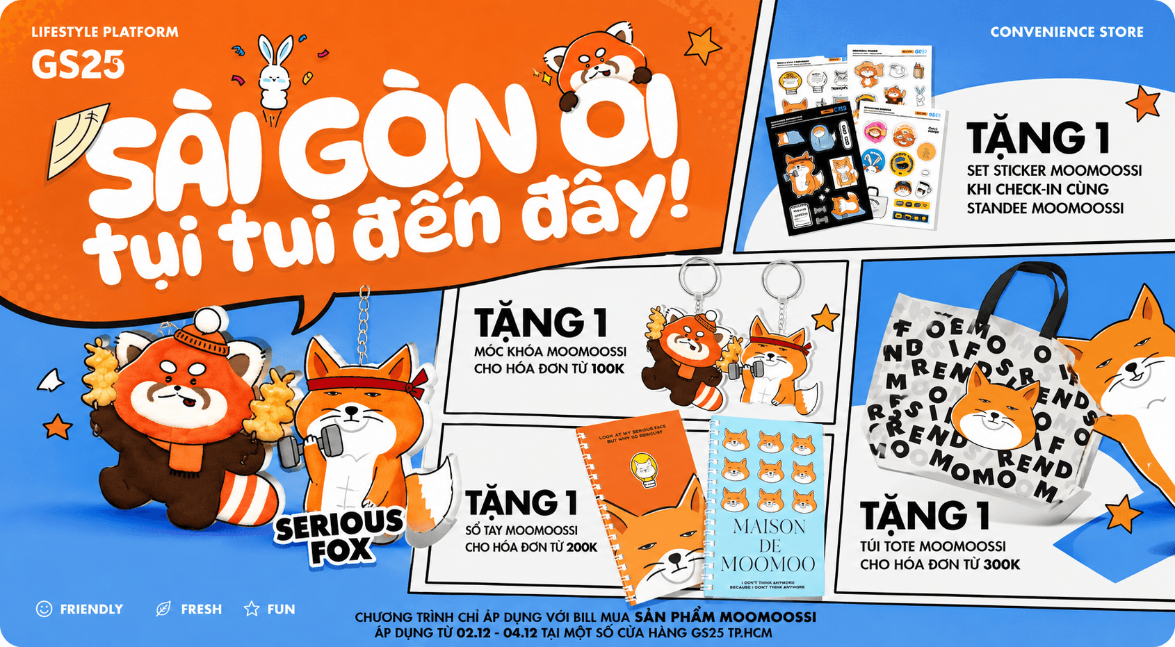 Chào mừng bộ tứ đáng yêu đến TP. HCM