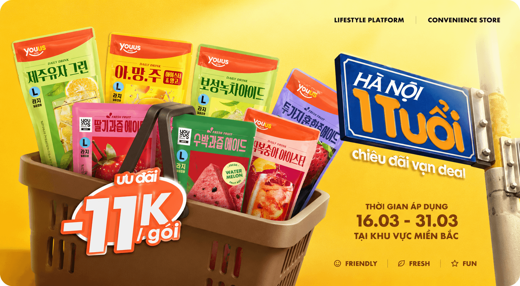 Loạt deal YOUUS mừng Hà Nội 1 tuổi