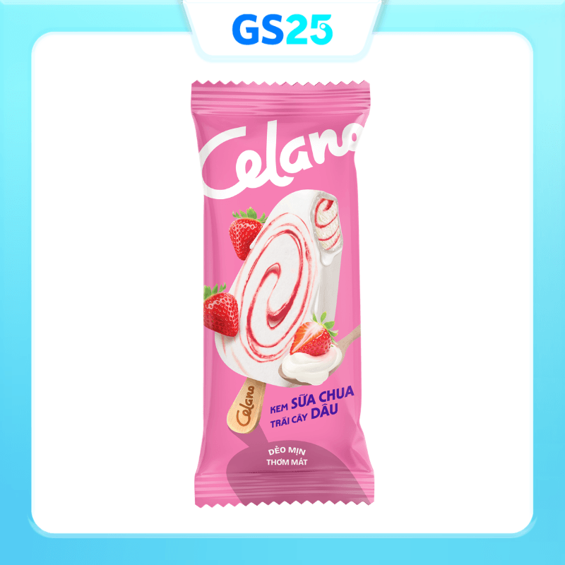 Celano Kem Sữa Chua Trái Cây Dâu 65g